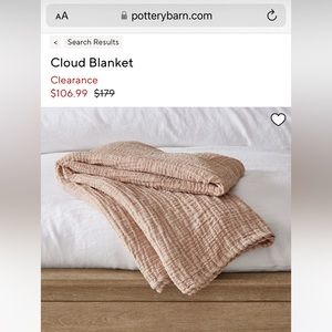 Pottery barn Cloud Blanket - Queen size - Camel Color